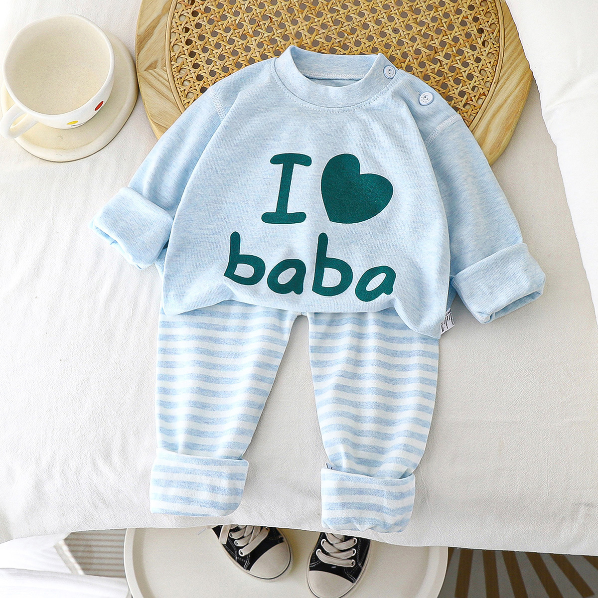 Traje de ropa interior para niños primavera y otoño nuevo estilo niño algodón bebé servicio a domicilio niñas pantalones largos pijamas ropa para niños al por mayor