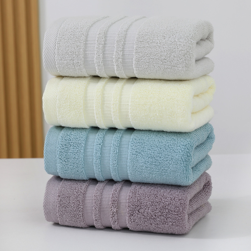 Plain Color Cotton Towels, Soft and Skin-Friendly, Extra Large and Thick Bath Towels, Wholesale Supply for Supermarkets, Labor Insurance Gifts, and Towels