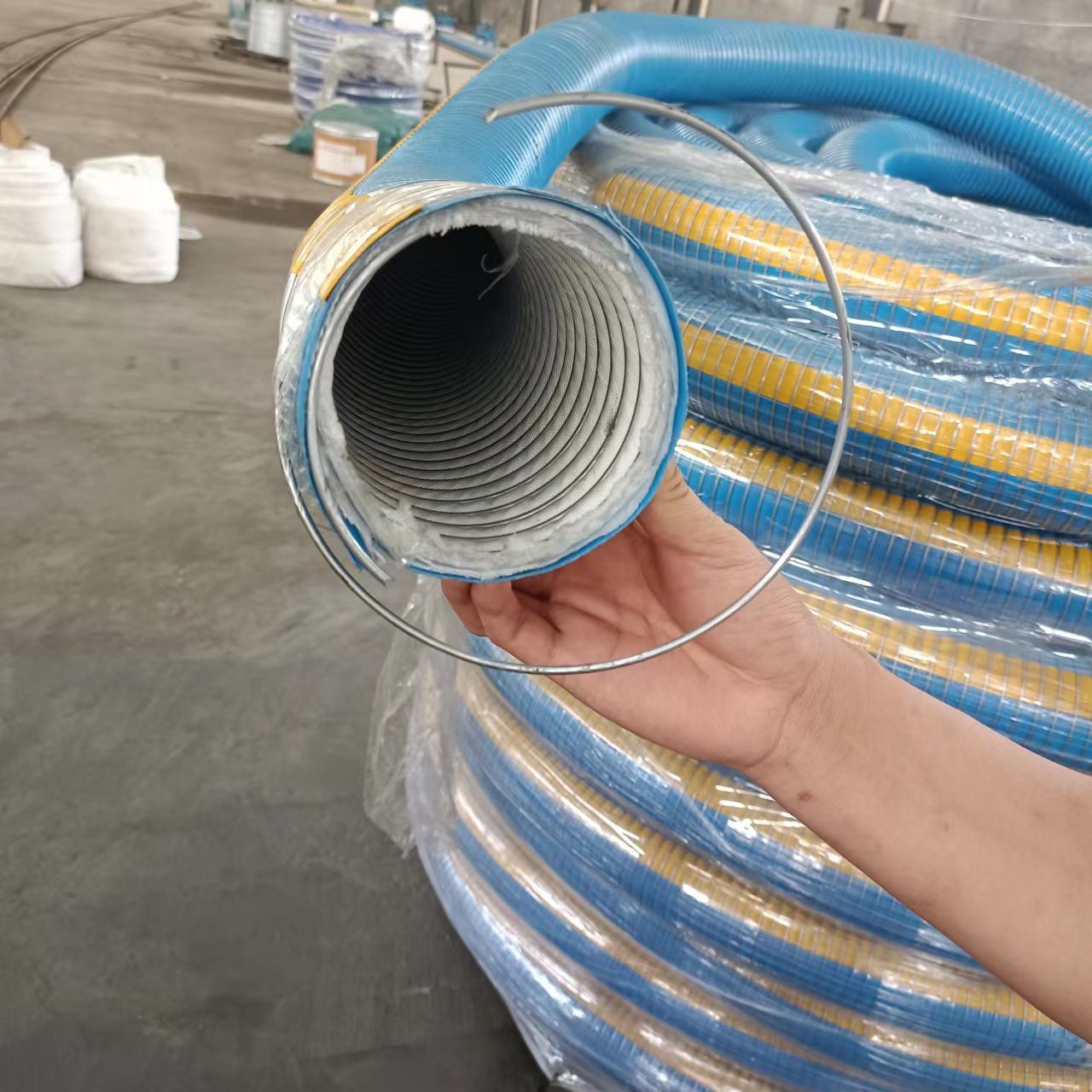 耐酸碱钢丝复合软管 化工放料DMF溶剂醚耐腐蚀防爆防静电软管