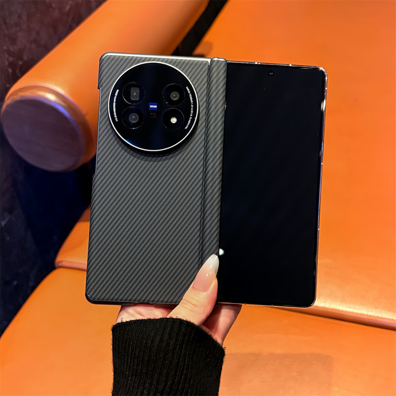 vivo x fold5 携帯電話ケース 中央軸磁気吸着式 Xfold5 ガンメタルカラー ダブル中央軸ケブラ|undefined