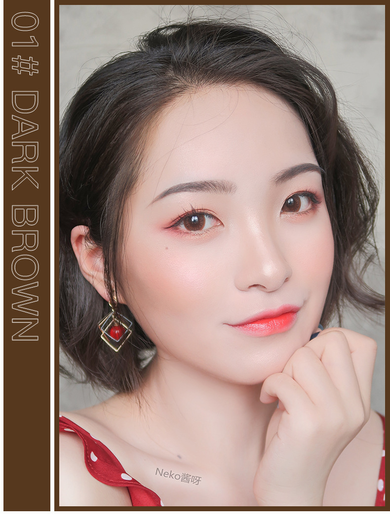 NOVO wooden hard-core double-ended eyebrow pencil is waterproof, sweat-proof, and does not fade. Each tip is distinct. It has a pencil style and can be used to shave duck beaks and flat heads undefined