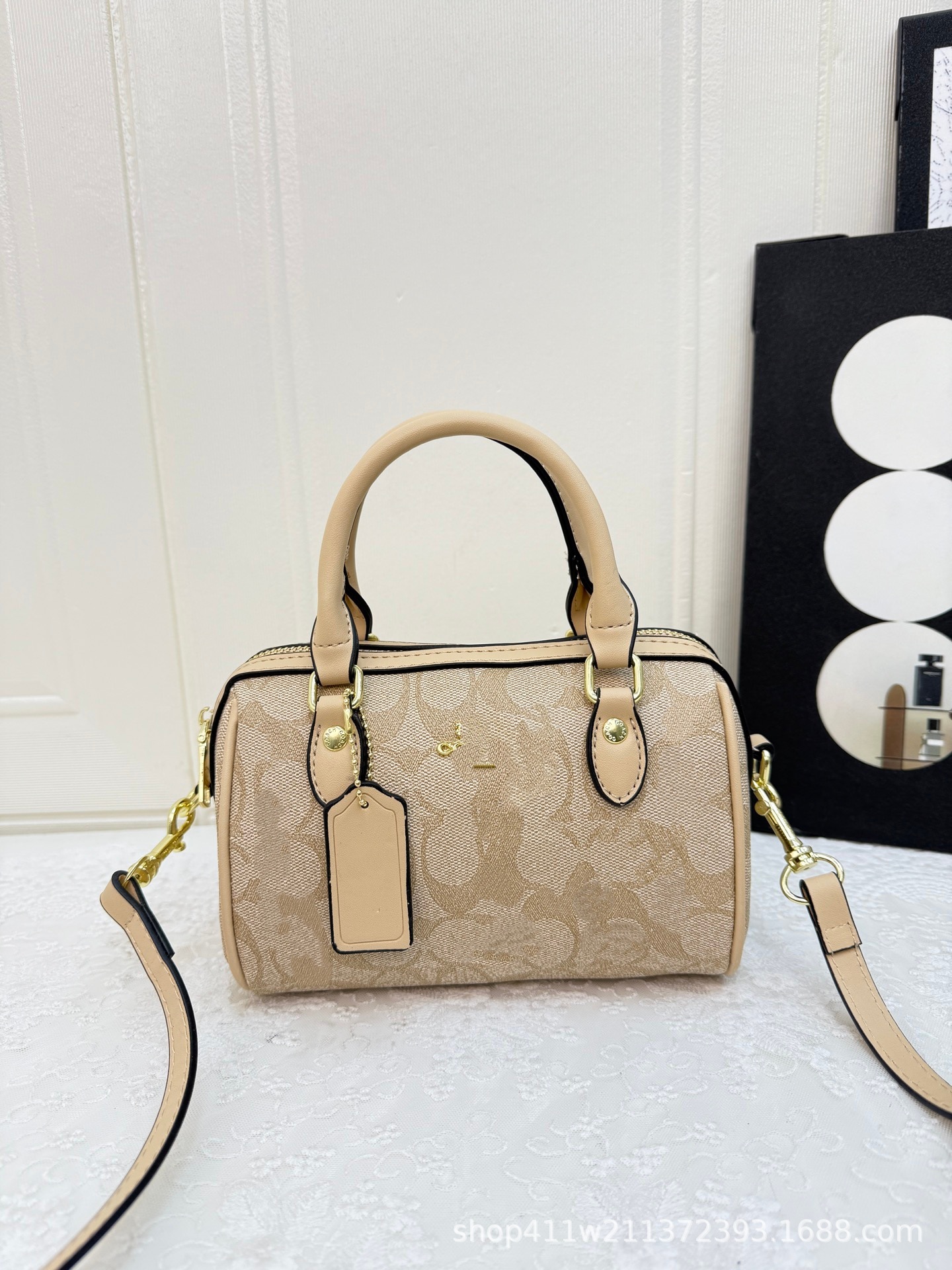 Koujia New Pillow Bag Monogram Mini Fashion Crossbody Single Shoulder Women's Handbag Boston Large Capacity Bag - Thumbnail 8