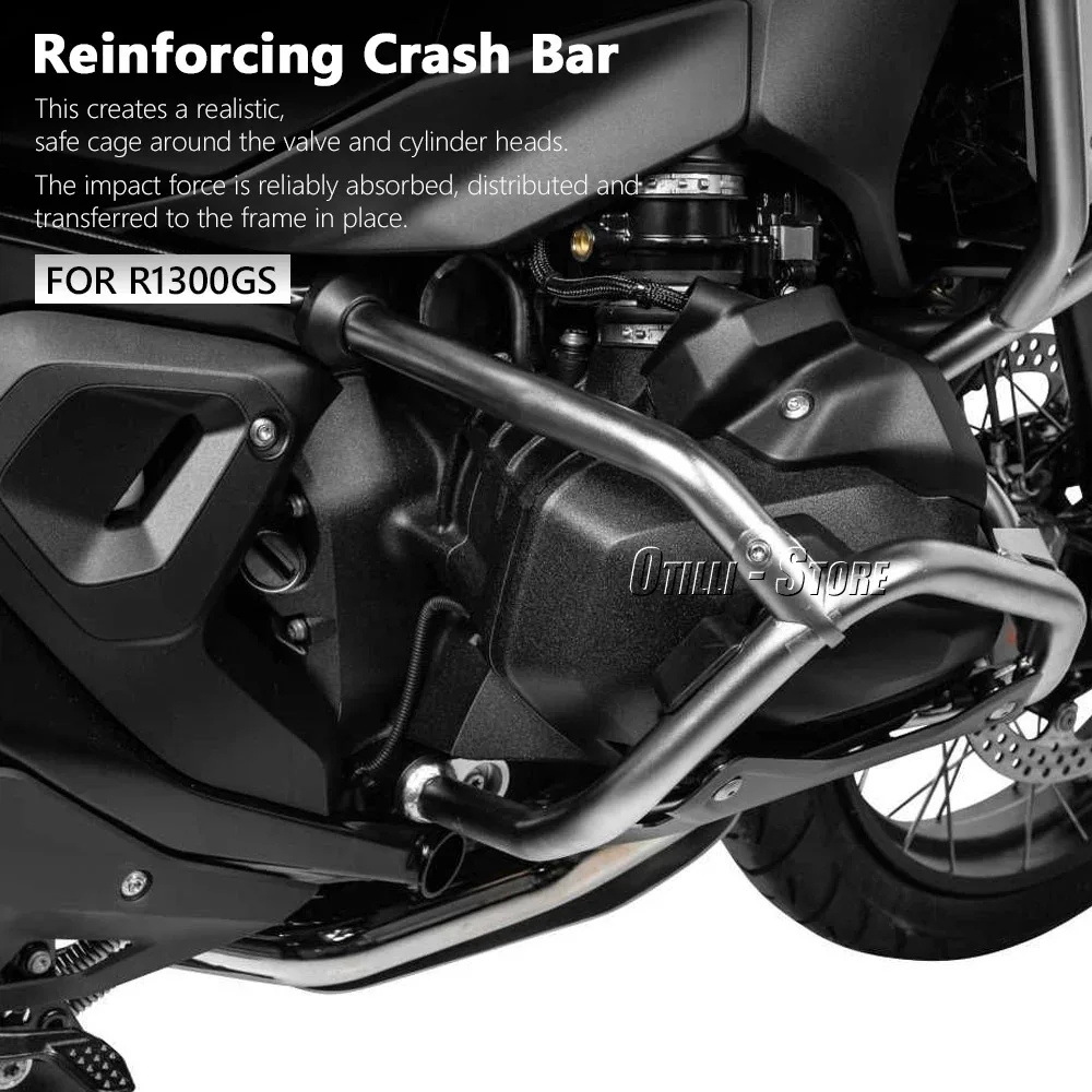 Adecuado para BMW R1300GS 2024 nuevas piezas de motocicleta motor reforzada barra de protección parachoques