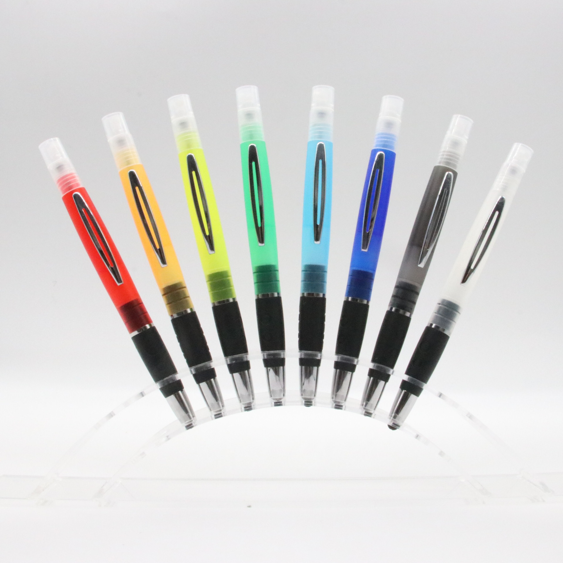 Pluma de spray de plástico pluma de perfume de 3ml pluma de bolígrafo táctil dos en uno sub-botella pluma táctil publicidad promocional