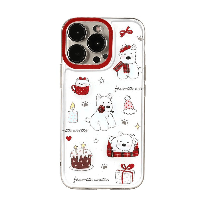 小狗蛋糕适用苹果16PLUS手机壳iPhone15PROMAX趣味14全包13软壳11|undefined