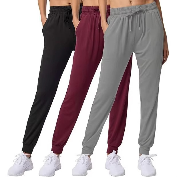 3-Pack: Women's Ultra-Soft Casual Jogging Sports Pants Yoga Pants with Pockets 3-Pack: Women's Ultra-Soft Casual Jogging Sports Pants Yoga Pants with Pockets
