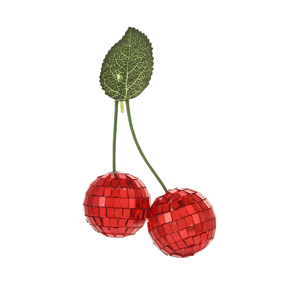 クロスボーダーのホットタイプのディスコボールのさくらんぼの装飾品は誕生日パーティーのパーティーに鏡のボールを飾って葉の道具を持ちます。