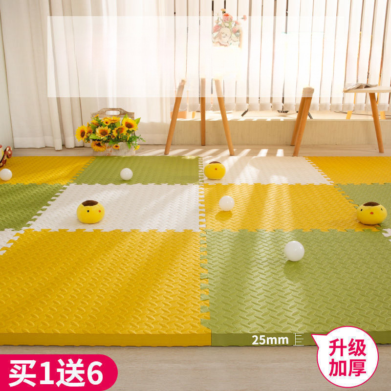 Children's Floor Mat Foam Thickeneded Soundproof Household Sponge Floor Mat Puzzle Crawling Mat Anti-Fall Climbing Mat Splicing