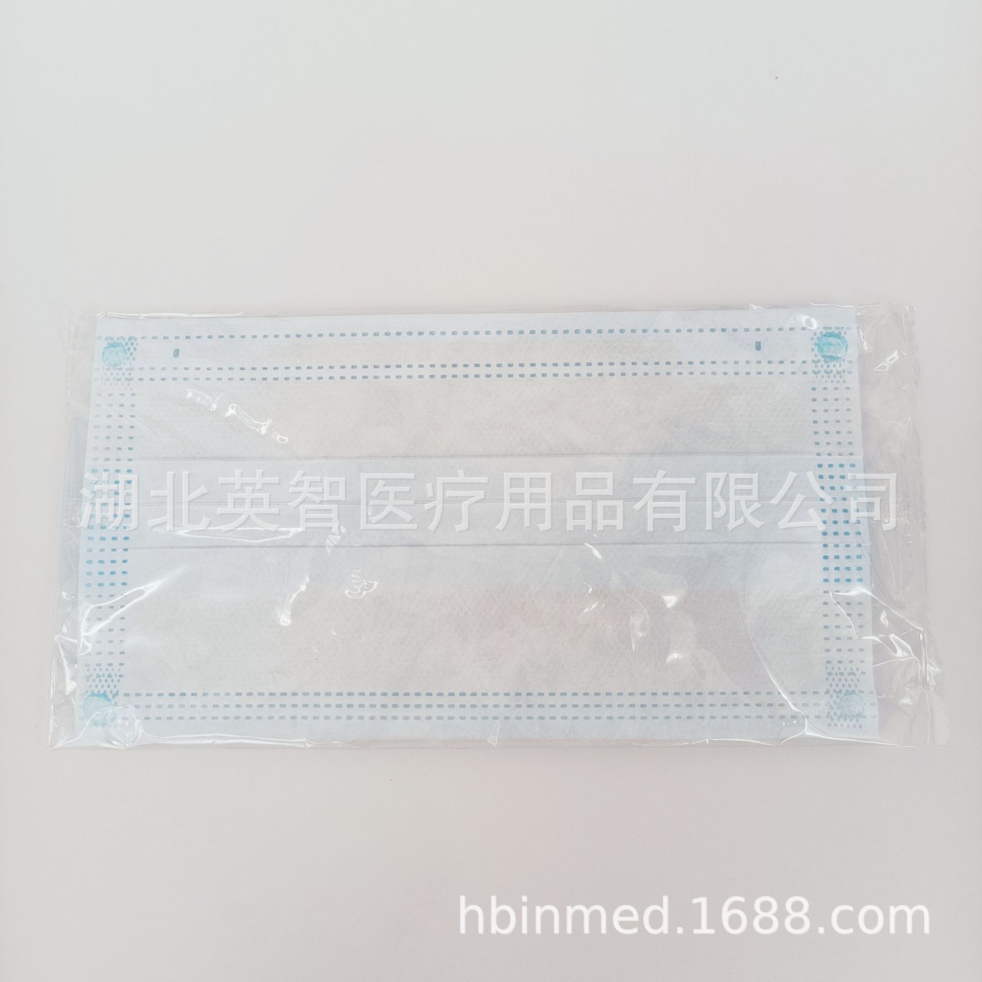 一次性无纺布口罩含熔喷布普通民用蓝色款厂家货源