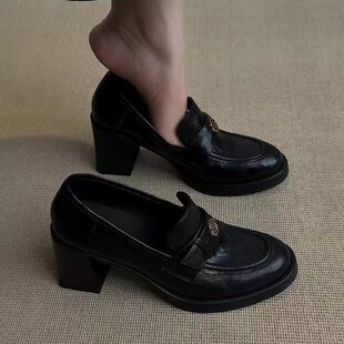 5-7CM��ܛС��Ƥ����Ь�ָ��߸�Ь2025�¿�Ӣ���L��ɫСƤЬŮ