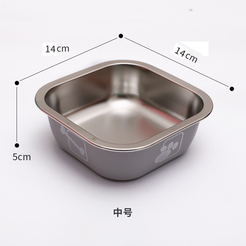 Cuenco de perro de acero inoxidable tazón de fuente de perro antidetonante tazón de comida para perros extra grande tazón de arroz para perros grandes perro mediano alimentador para mascotas