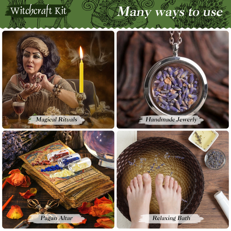 新款许愿蜡烛用品盒 – 水晶干草药彩色蜡烛 适合初学者套装 图 2