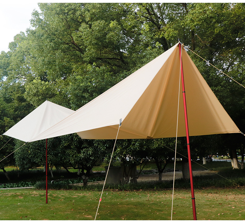 Manufacturer Customized Tent for Outdoor Use, Rainproof, Sunshade, Extra Large and Thick, for Camping and Fishing, with Tech Cotton Fabric and Iron Frame for Sun Protection