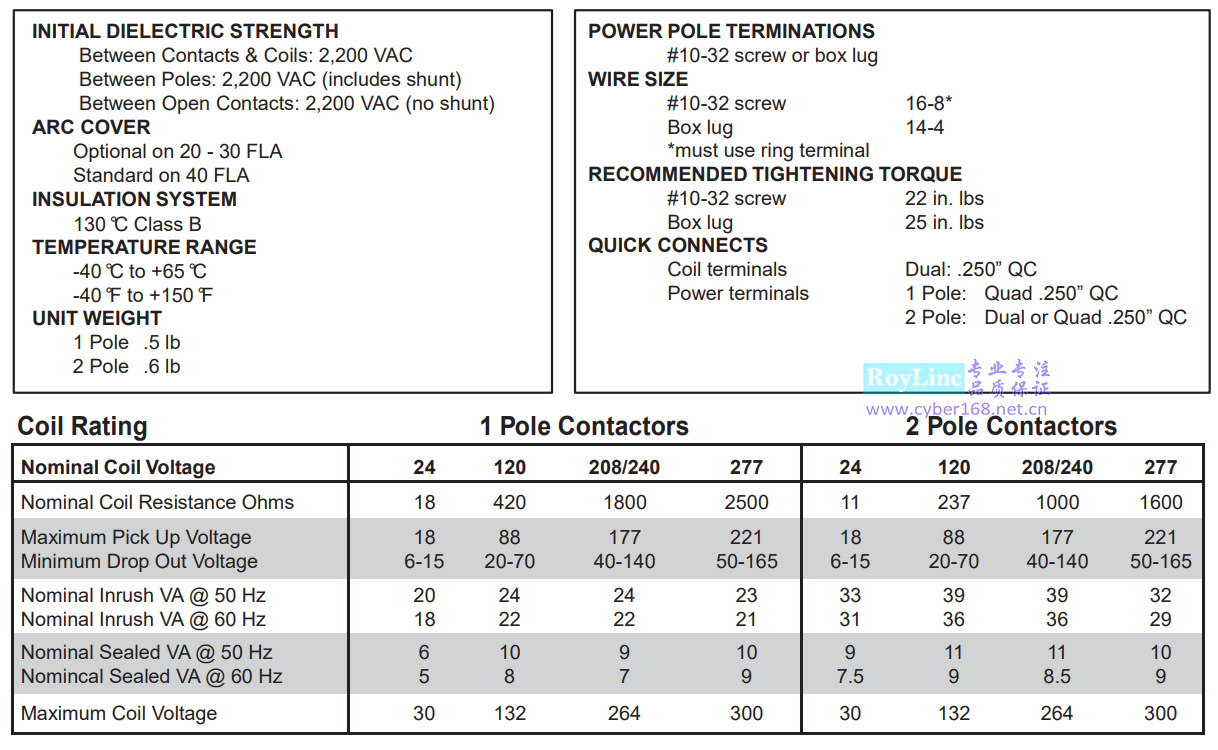 HCC 1P 2P 20-40Amp 接触器 2