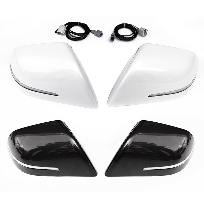 Suitable for Tesla Model 3 Sequential Turn Signal Lights, Model Y Rearview Mirror Cover, Carbon Fiber Material Car