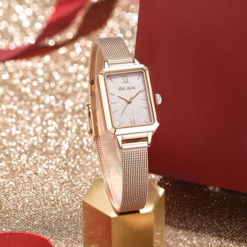Cross-Border Popular Starry Sky Small Square Watch for Women, Waterproof Fully Automatic Quartz Watch for Women, Women's Watch