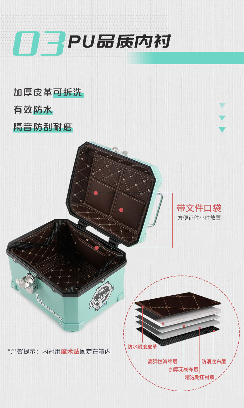 Wanlihao Sanyang Feidu 4/5 motorcycle trunk, electric vehicle rear trunk, scooter non-aluminum alloy trunk