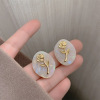 Retro advanced sophisticated brand earrings, universal silver needle, high-quality style, silver 925 sample