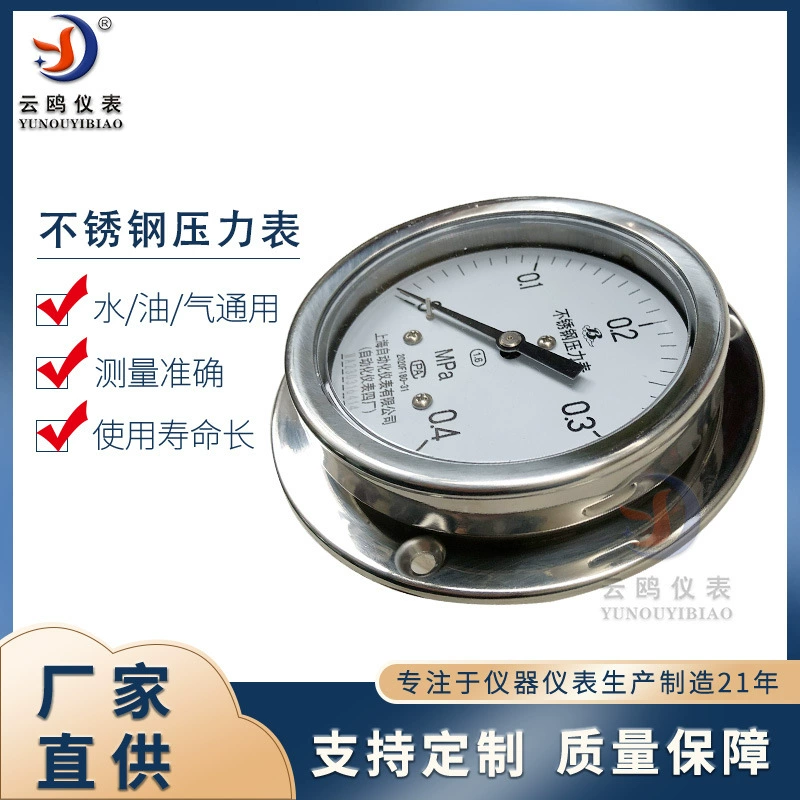 Y-103BF манометра осевого пояса из нержавеющей стали