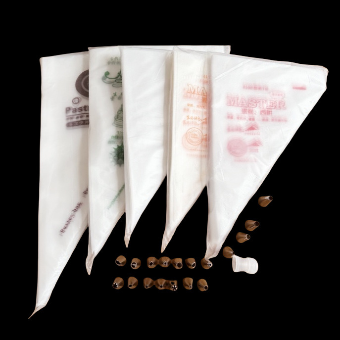 加厚一次性裱花袋烘焙工具全套裱花嘴套装溶豆挤奶油袋蛋糕挤花器|undefined
