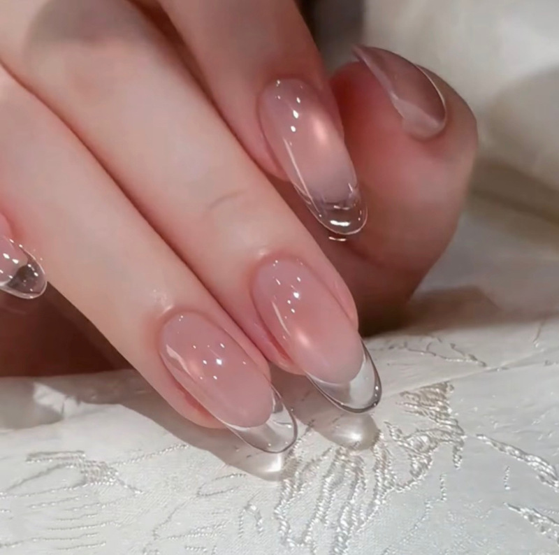 【Space French Style】 Purely Handmade Wearable Nails, High-end Light Luxury, 10 Pieces of Handmade Nail Art Pieces 【Space French Style】 Purely Handmade Wearable Nails, High-end Light Luxury, 10 Pieces of Handmade Nail Art Pieces