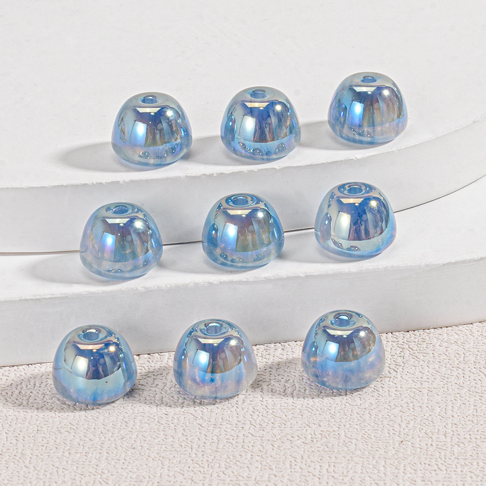 11x8mm resina de color fantasma arena flotante manzana cuentas de agujero a través de cuentas manuales DIY accesorios de cuentas de mano joyas cuentas de barril