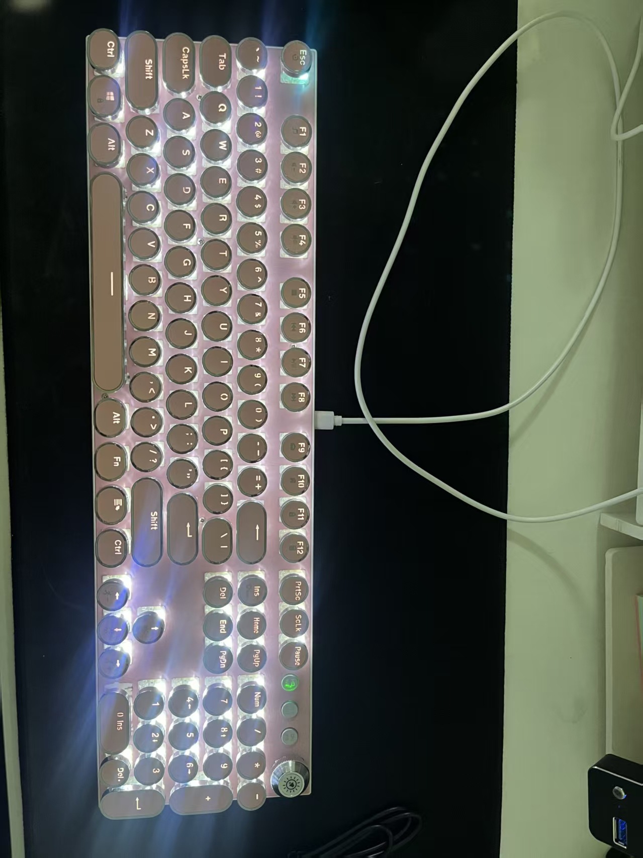 Inventario vapor retro punk galvanizado perilla de tres modos inalámbrico RGB teclado cableado ratón teclado mecánico juegos de computadora
