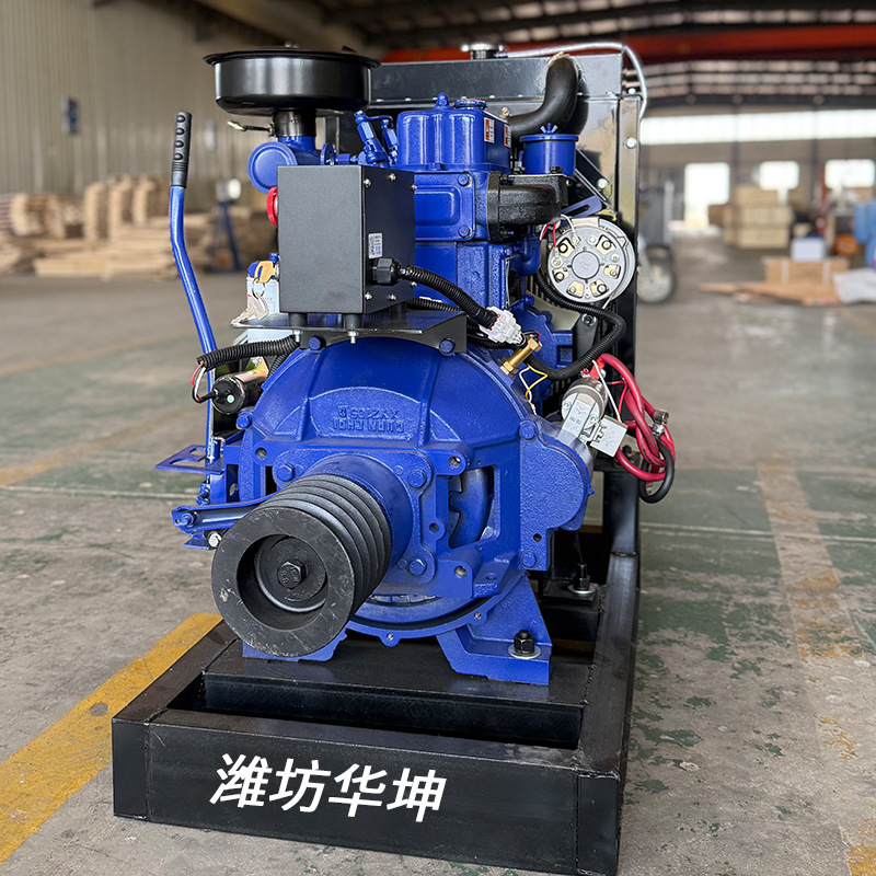 潍坊柴油机ZH2100P 双缸涡轮增压皮带轮离合器固定动力用发动机|undefined