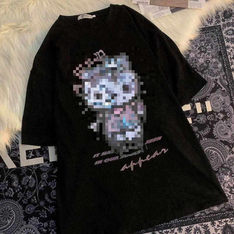 ヴィンテージ ゴシック レディース Tシャツ メンズ プリント 半袖 オーバー|undefined