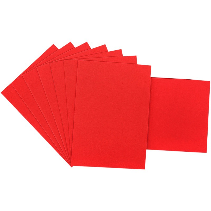 Cartón rojo chino origami rojo a4A3 grande rojo duro cartón 8K4k grande de doble cara rojo engrosado papel hecho a mano