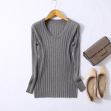 春季薄款真丝针织衫气质修身抽条圆领上衣桑蚕丝高弹针织打底衫女