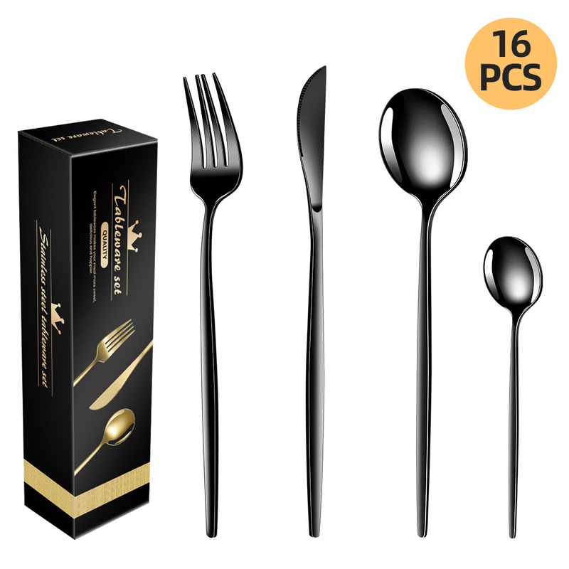 25 年新しいクロスボーダーナイフ、フォーク、スプーン食器セットホテルポルトガルステンレス鋼食器 16/24/30 点セット|undefined