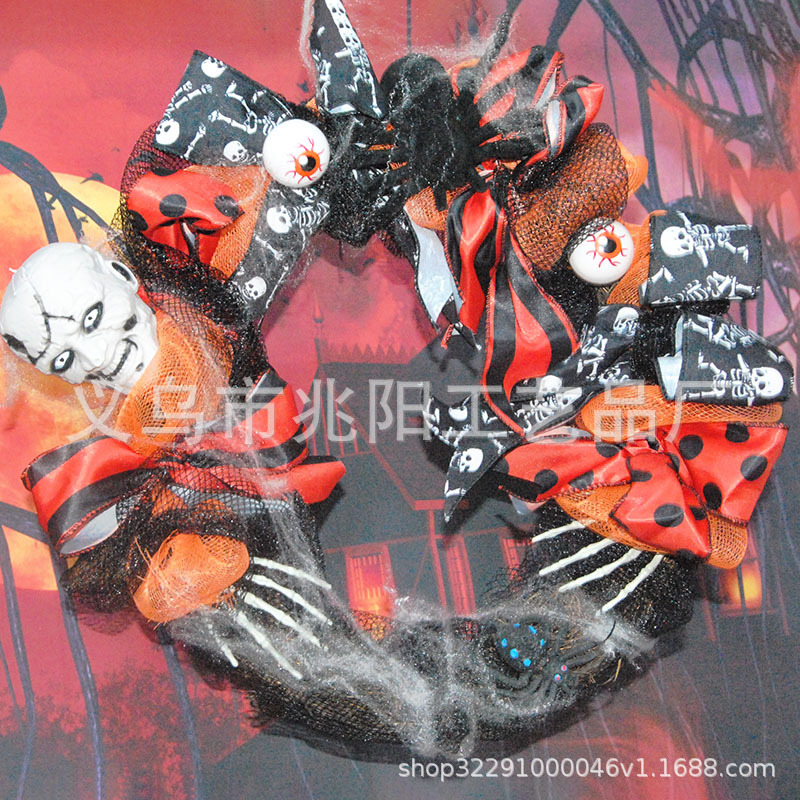 Amazon Halloween Garland puerta colgante guirnalda decoración colgante horror luminoso pared colgante casa Haunted Party props diseño