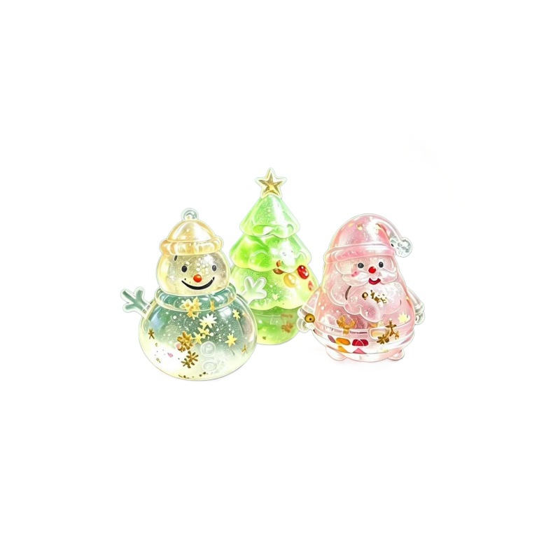 Navidad temática pellizco juguetes de descompresión árbol de Navidad muñeco de nieve Papá Noel rebote lento juguetes decoración descompresión image 6