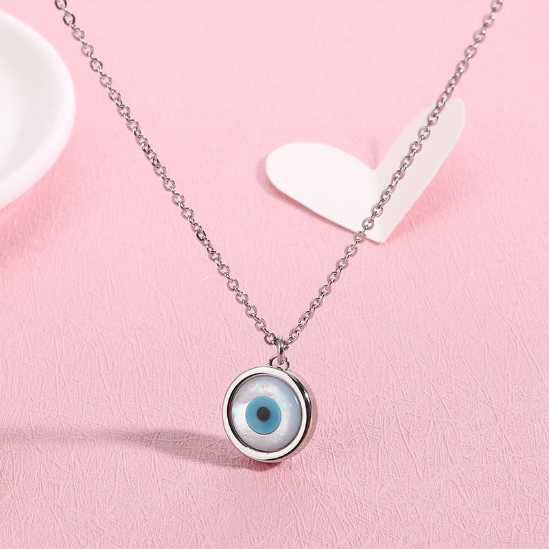 Fashion Devilu0027S Eye Titanium Steel Inlay Opal Bracelets Earrings Necklace