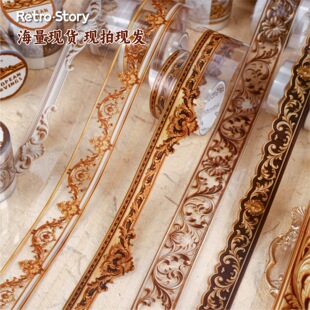 Retro Story�Wʽ��ϵ��PET�z��35mm*2m  6��͹�߅�����}DIY�N