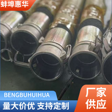 黑橡胶钢丝缠绕管耐酸碱耐压吸水管C型E型快速接头胶管排污抽水管