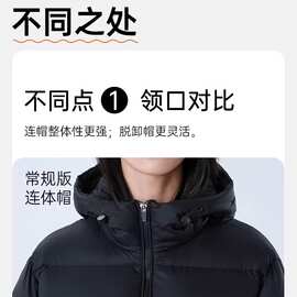 加工定制羽绒服女短款2025年春季新款黑色加厚连帽男情侣面包服款