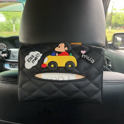 Car tissue box/set: paper box car paper bag - black-xiao-xin-drive
