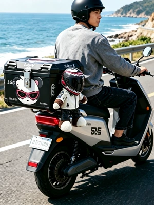 Large-capacity electric scooter tail box, specifically designed for Ninebot scooters, also suitable for small motorcycles and scooters, and can be used as a delivery box