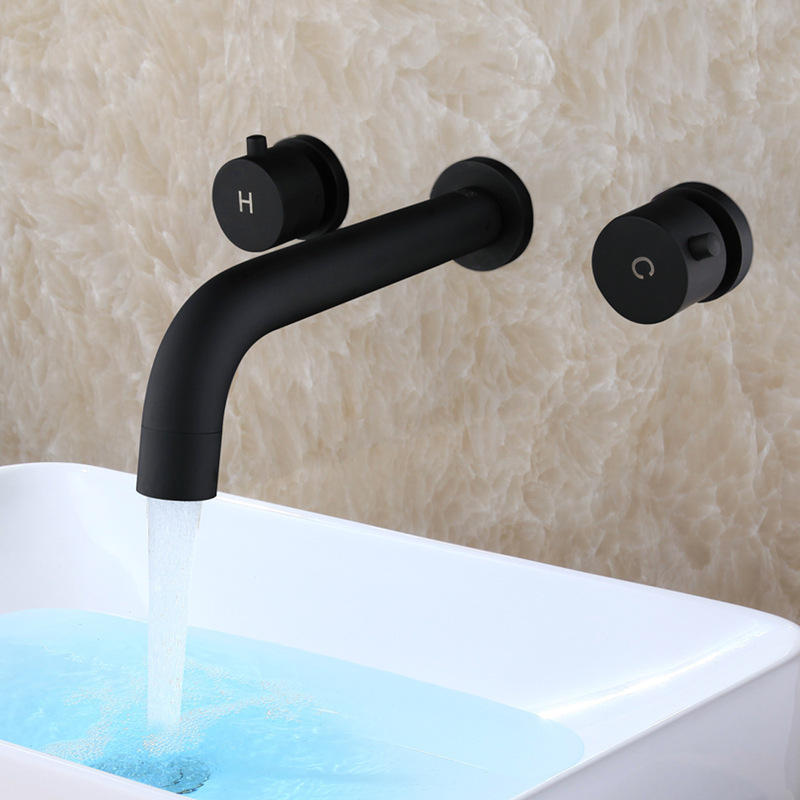 Simple Hot and Cold Concealed Basin Faucet Set Household Washbasin Faucet Bathroom Pre-Embedded Faucet Bathroom