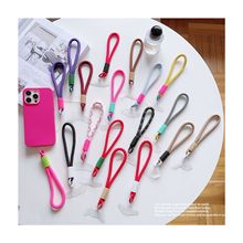 厂家供应手机挂绳编织绳短款拼色防丢绳手工百搭钥匙圈水壶音箱绳