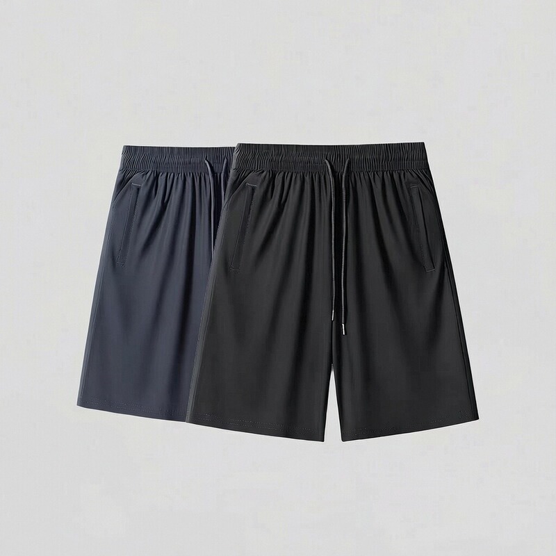Men's Summer Quick-Dry Ice Silk Sports Straight Shorts, Mid-Length, Loose Shorts for Middle-Aged and Elderly Men, Cross-Border Men's Summer Quick-Dry Ice Silk Sports Straight Shorts, Mid-Length, Loose Shorts for Middle-Aged and Elderly Men, Cross-Border