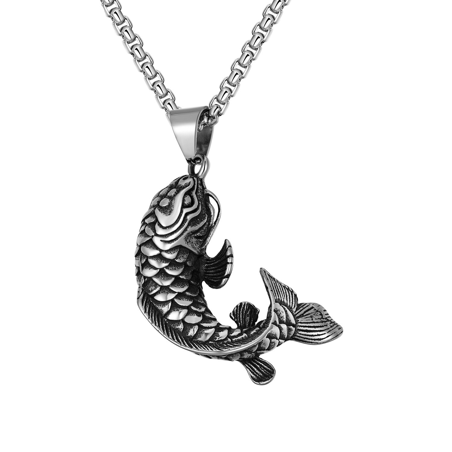 Carp Personalized Environmental Souvenir Necklace Accessories Stainless Steel Koi Senior_voghion.com