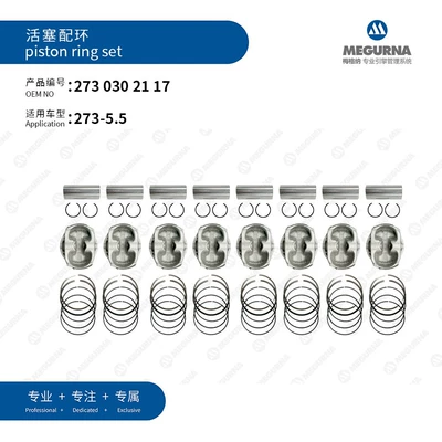 Piston, piston ring, piston pin for Mercedes-Benz 273-5.5