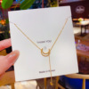 Fashionable necklace stainless steel, small accessory, design chain for key bag , does not fade
