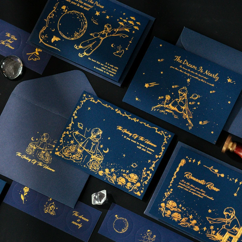 Набор конвертов для поздравительных открыток серии «Принц Мо Мо» и «Роза»