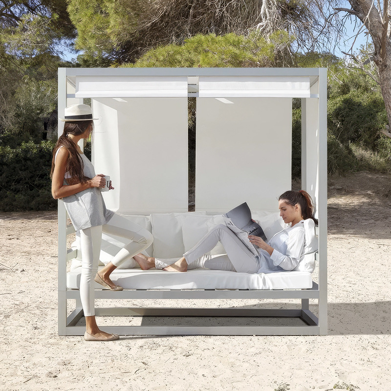 Cama al aire libre playa sillón creativo terraza villa sombra muebles patio jardín hiedra piscina sofá image 3