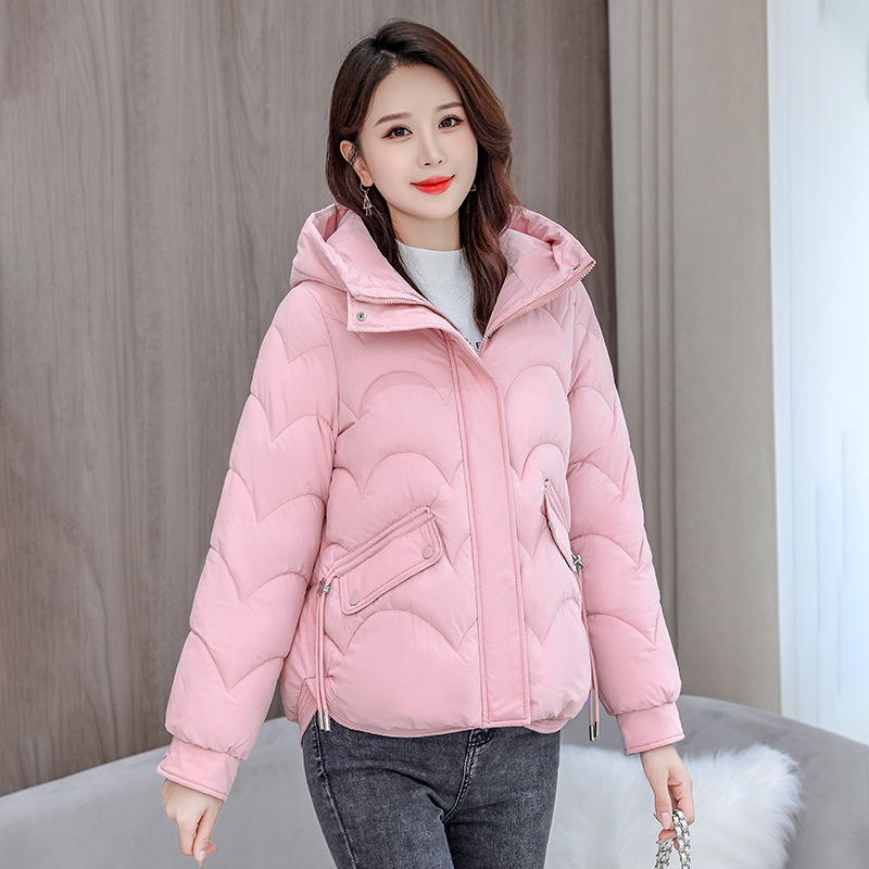 Capa de algodón de pluma para mujeres 2025 invierno nuevo algodón corto estilo coreano suelto con capuchón grueso abrigo de algodón chaqueta de moda image 8