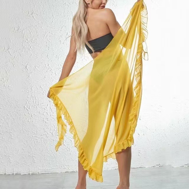 Sleeveless Sleeve Length Women's Solid Color Vacation Sexy Cover Ups